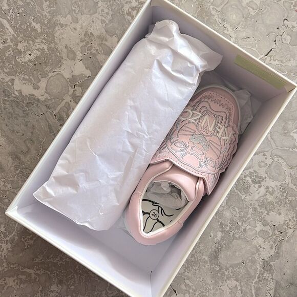 Kenzo Kid's Tiger Leather Low-Top Sneakers, NWT, Size EU 26, US 9.5 - Picture 7 of 12